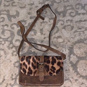 Patricia Nash Leather/Leopard Crossbody Bag